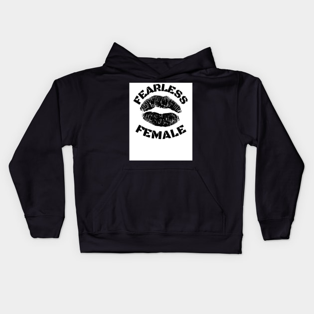 Fearless Femme Kids Hoodie by Goddess Graphics